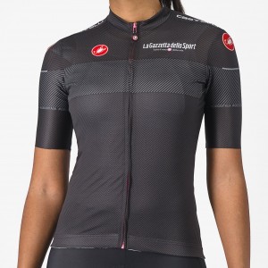 Dames Fietskleding Zwart Giro d'Italia 2024 Competizione-shirt