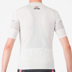 Heren Fietskleding Witte Trui Giro d'Italia 2024 Classificatie