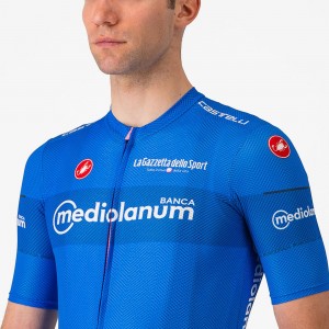 Heren Fietskleding Blauwe Trui Giro d'Italia 2024 Classificatie