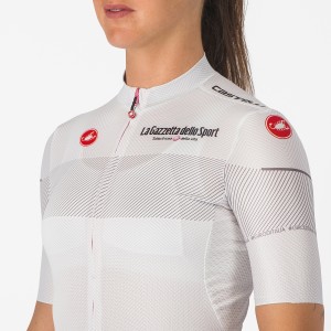 Dames Fietskleding Wit Giro d'Italia 2024 Competizione-shirt