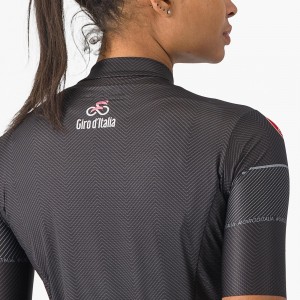 Dames Fietskleding Zwart Giro d'Italia 2024 Competizione-shirt