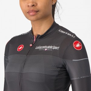 Dames Fietskleding Zwart Giro d'Italia 2024 Competizione-shirt