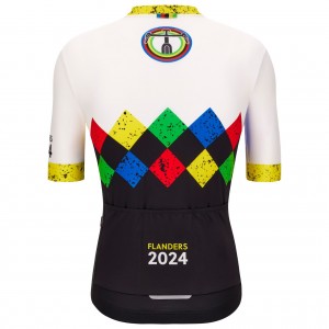 Heren Santini UCI Gravel Wereldkampioenschappen Vlaanderen 2024 Trui - Zwart