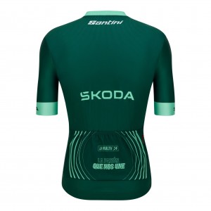 Heren Fietskleding Santini Vuelta Espana groene trui 2024
