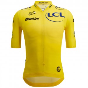 Heren Fietskleding Gele trui Tour de France 2024