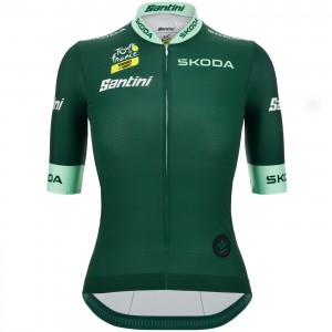 Dames Fietskleding Tour de France 2024 Groene damestrui