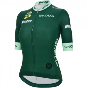 Dames Fietskleding Tour de France 2024 Groene damestrui