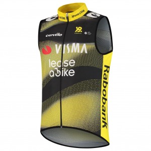 Heren Fietskleding Team Visma Lease a Bike 2025 Wind The Swarm-TDF Vest
