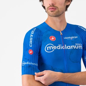Heren Fietskleding Blauwe Giro d'Italia 2025 Race 8S Shirt