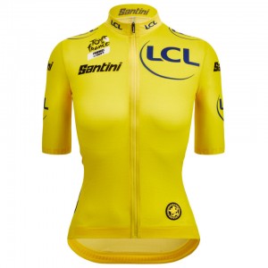 Dames Gele Tour de France 2025 Fan Line Trui