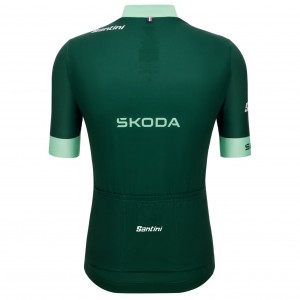 Heren Fietskleding Santini Green Tour de France 2025 fanline shirt