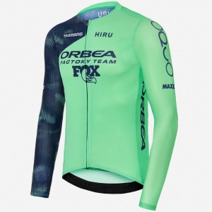 Heren Fietskleding Hiru Orbea Factory Team 2025 Lab Aero trui met lange mouwen