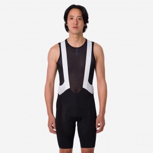 Heren Rapha Pro Team 3 koersbroek - Zwart en wit