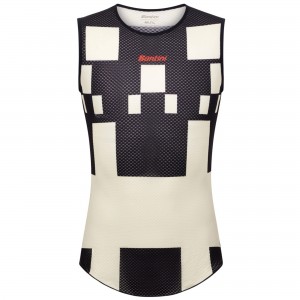 Heren Fietskleding Santini Paris Roubaix 2025 Mouwloos Ondershirt