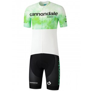 Cannondale FACTORY RACING 2022 korte mouw wielershirt wit (lange rits) professioneel wielerteam