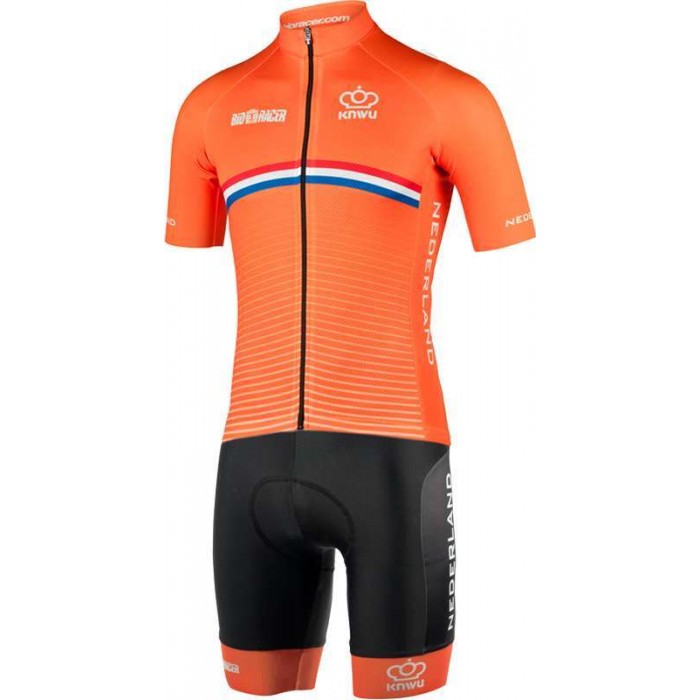 NEDERLAND 2022 set (wielershirt korte mouwen + koersbroek) nationale wielerploeg