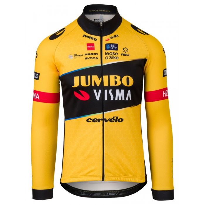 TEAM JUMBO-VISMA 2023 wielershirt met lange mouwen professioneel wielerteam