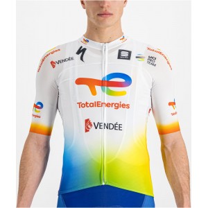 Team TotalEnergies 2022 wielershirt korte mouw (lange rits) professioneel wielerteam