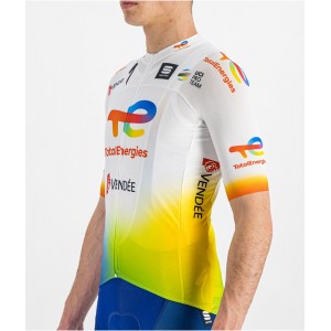 Team TotalEnergies 2022 wielershirt korte mouw (lange rits) professioneel wielerteam