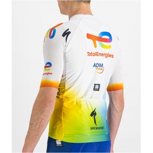 Team TotalEnergies 2022 wielershirt korte mouw (lange rits) professioneel wielerteam