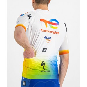 Team TotalEnergies 2022 wielershirt korte mouw (lange rits) professioneel wielerteam