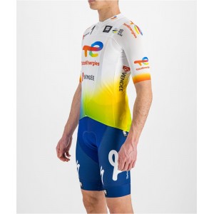 Team TotalEnergies 2022 wielershirt korte mouw (lange rits) professioneel wielerteam