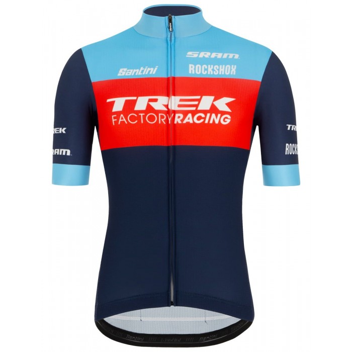 Trek Factory Racing XC 2022 fietsshirt met korte mouwen (lange ritssluiting) professioneel wielerteam