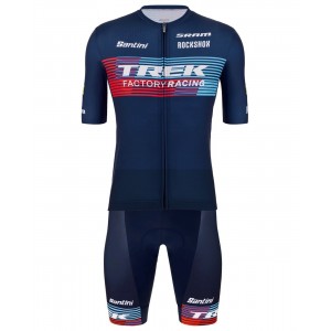 Trek Factory Racing XC 2023 fietsshirt met korte mouwen (lange ritssluiting) professioneel wielerteam