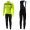 2019 Casteli Puro 3 Geel Thermal Fietskleding Set Wielershirts Lange Mouw+Lange Wielrenbroek Bib 775GLUA