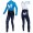 2019 Movistar Thermal Fietskleding Set Wielershirts Lange Mouw+Lange Wielrenbroek Bib 899FDBL