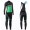 2019 Orbea Factory Racing Dames Groen Thermal Fietskleding Set Wielershirts Lange Mouw+Lange Wielrenbroek Bib 851IWPF