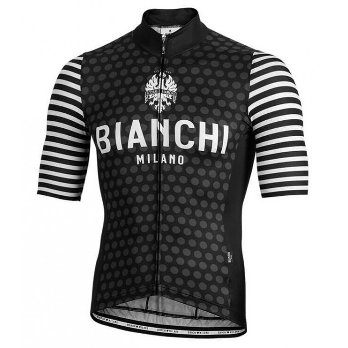 BIANCHI MILANO Davoli Black Wielershirt Korte Mouw