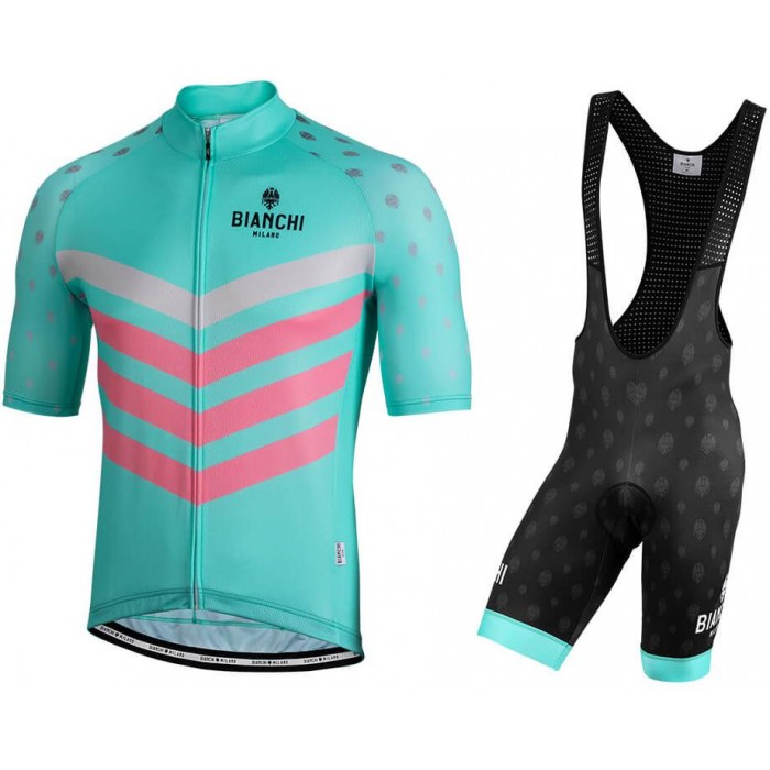 BIANCHI MILANO Nicandro Fietskleding Set Wielershirt Korte Mouw+Korte Fietsbroeken Bib