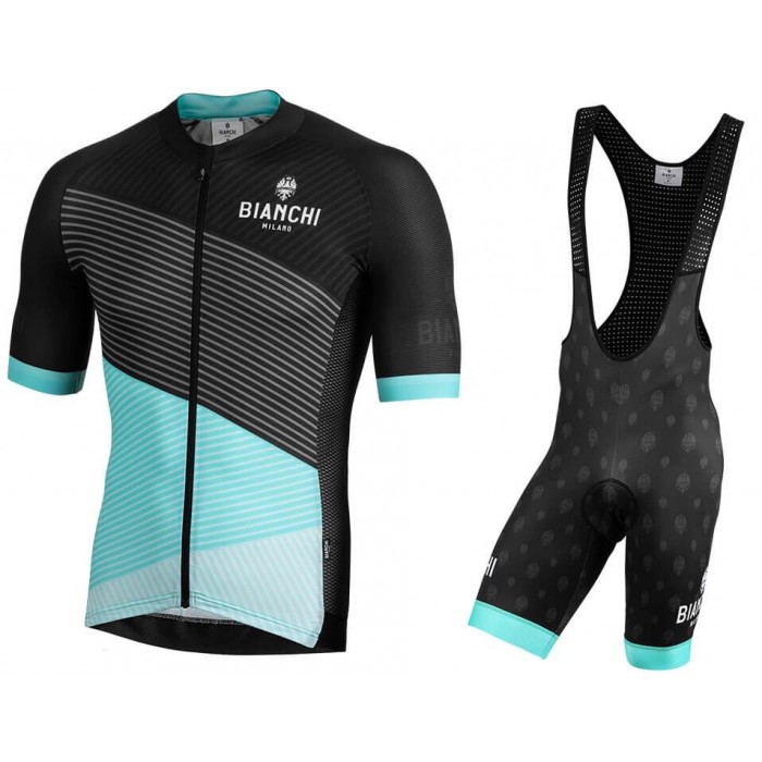 BIANCHI MILANO Bisceglie Fietskleding Set Wielershirt Korte Mouw+Korte Fietsbroeken Bib