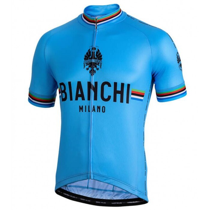 BIANCHI MILANO New Pride Blue Wielershirt Korte Mouw