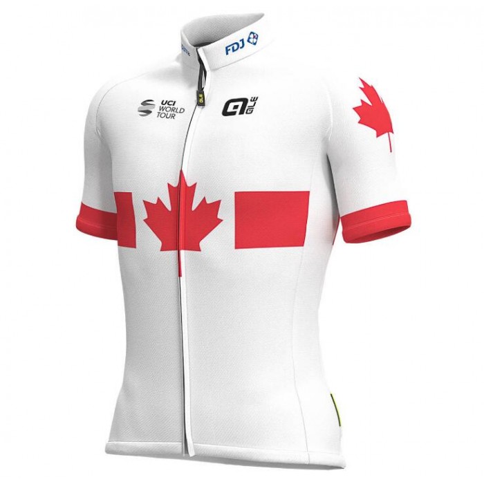 2019 Groupama FDJ Canadian Champion Wielershirt Korte Mouw