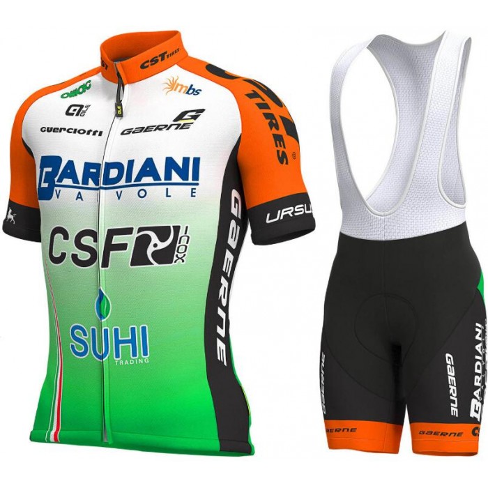 2019 Bardiani Csf Fietskleding Set Wielershirt Korte Mouw+Korte Fietsbroeken Bib