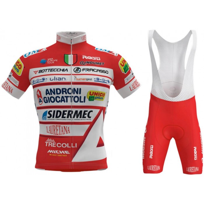 Androni Giocattoli 2019 Fietskleding Set Wielershirt Korte Mouw+Korte Fietsbroeken Bib