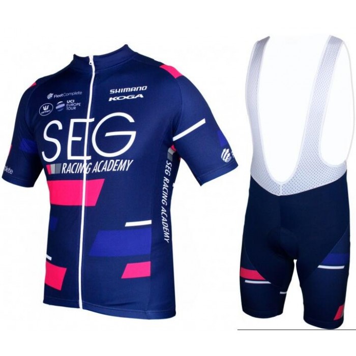 SEG Racing Academy 2019 Fietskleding Set Wielershirt Korte Mouw+Korte Fietsbroeken Bib