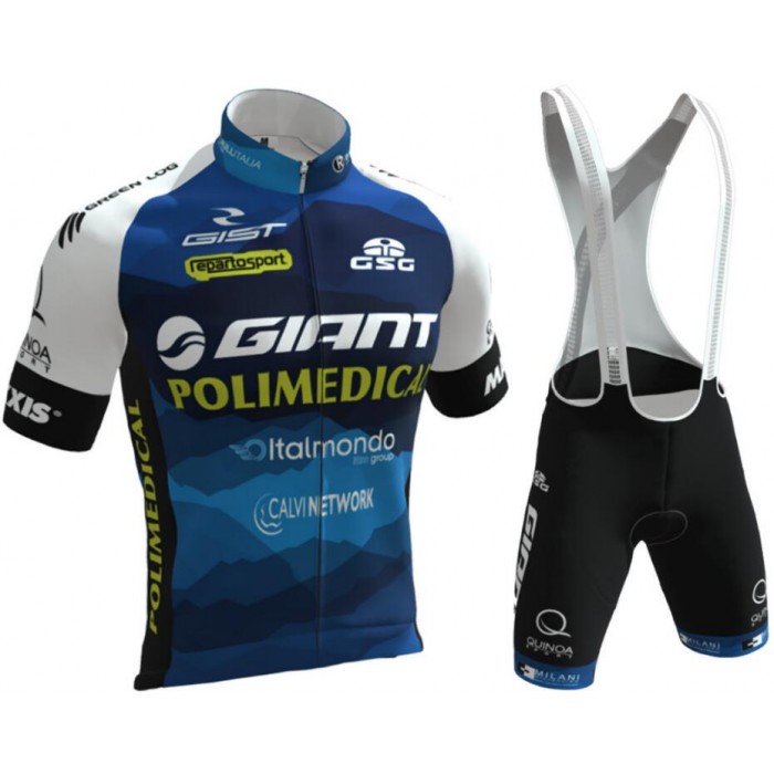 2019 GIANT POLIMEDICAL Fietskleding Set Wielershirt Korte Mouw+Korte Fietsbroeken Bib