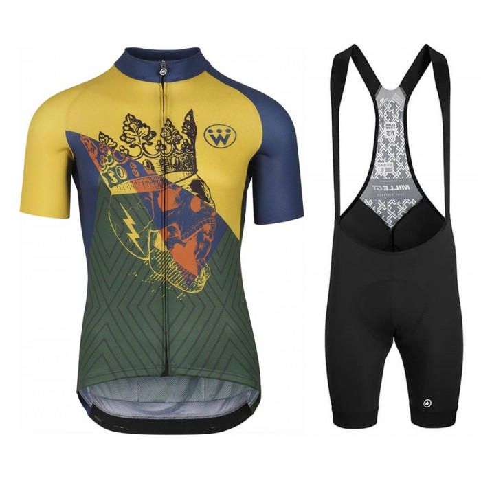 2020 Asos Fastlane Wyndymilla Monarch Fietskleding Set Fietsshirt Met Korte Mouwen+Korte Koersbroek Bib 759FMNN