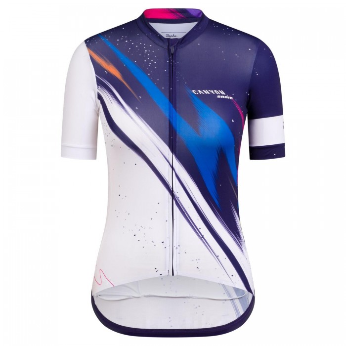 2020 Canyon Team Blauw-Wit Dames Wielershirt Korte Mouw 329JJDN