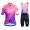 2020 EF Pro Cycling Team Pink Kids Fietskleding Set Wielershirt Korte Mouw+Korte Fietsbroeken Bib 876SIGB