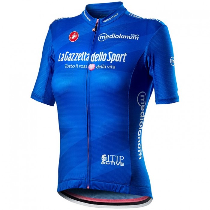 2020 GIRO D'ITALIA Maglia Azzura Dames Wielershirt Korte Mouw 943OITV