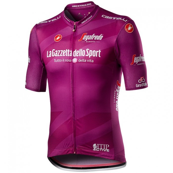 2020 GIRO D'ITALIA Maglia Ciclamino Wielershirt Korte Mouw 321BZAI