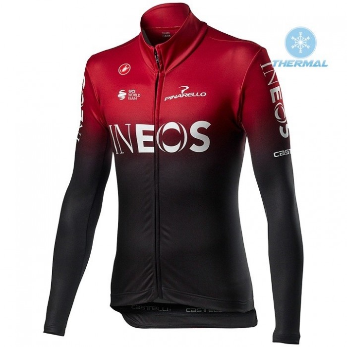 2020 INEOS Team Rood Thermal Wielershirt Lange Mouw 102TQUC