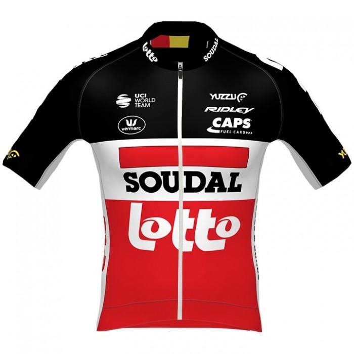 2020 Lotto Soudal Rood Wielershirt Korte Mouw 894CUPS