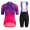 2020 Rapha Pro Team Dames's Purple Fietskleding Set Wielershirt Korte Mouw+Korte Fietsbroeken Bib 274JPDL