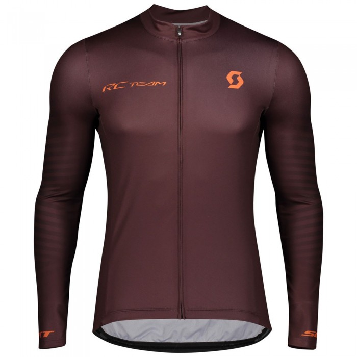 2020 Scott RC Team 1.0 Claret Fietskleding Wielershirt Lange Mouw 185MISU