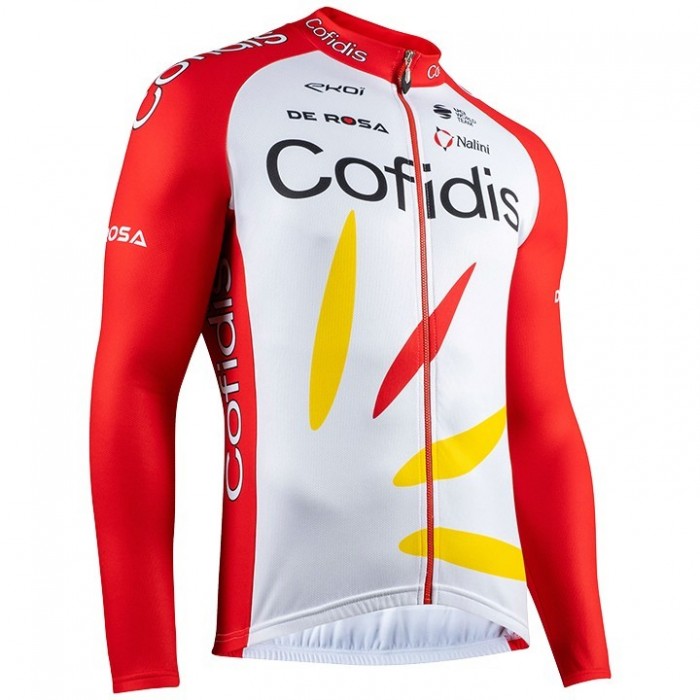 2020 Team Cofidis Pro Fietskleding Wielershirt Lange Mouw 187DDUQ